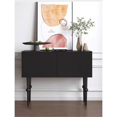 복도 장식장 콘솔 블랙 모닥불 복도장 벽난로장 매장 80x35x86cm 병원, 7 블랙 가로 100 세로 40 높이 85 원목 장롱, 골격 구조, 행장을 갖추다