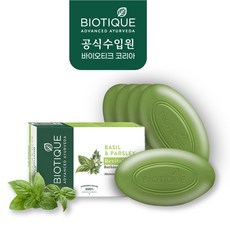 바이오티크 바질앤파슬리 비누, 75g, 5개입