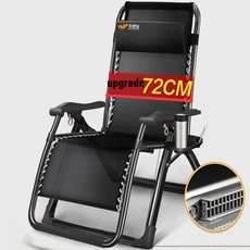 정원 등받이 안락 의자 점심 시간 침대 업그레이드extrawide 접이식 Cutdoor 가구 휴대용 라운저발코니 테, 02 Pure black