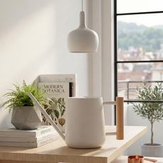 트루리버 북유럽 스텐 롱노즈 미니 물조리개 1L, 퓨어 화이트, 1개