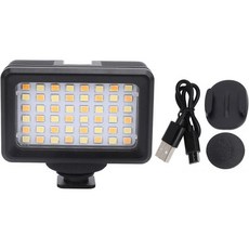 수중 카메라 조명 40m LED 비디오 라이트 2700K - 5600K 휴대용 다이빙 고휘도 48 구슬 액션 및 브이로그용 범용 마운트, 수중 비디오 라이트 40m 2700K 560K의 바이