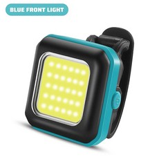 서쪽 자전거 전면 LED 높은 사이클링 라이트 가시성 하이킹 미등 충전식 프론트 조명 미니 250MAH 포크 후면, Blue x White
