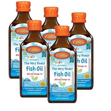 칼슨 키즈 리퀴드 피쉬오일 오메가3 800mg 오렌지맛 Carlson Kids The Very Finest FishOil, 200ml, 5개