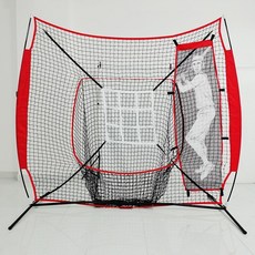 棒球網 打擊網 棒球壘球訓練網 便攜式訓練器 戶外款 折叠式 易安裝 棒球打擊網擋網訓練網平面壘球網軟硬式棒球投手投球好, 尺棒球網(目標框+人形網) 2.1x2., 1個