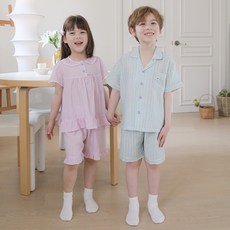 SOLO 심포니 여아 남아 아동 여름 인견 스트라이프 잠옷
