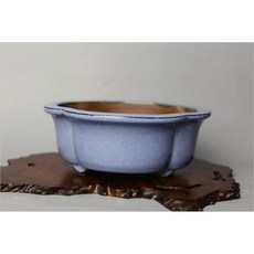 小樹安每 中國盆缽-宜興均釉木瓜鉢18cm，精緻餐桌擺飾，適用沙拉、水果、點心, 1個