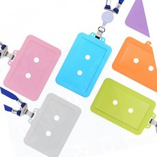 실리콘 사원증 케이스 목걸이 출입증 보호 명찰 신분증 홀더 직장인 학생 업무용, 1개, [G029]A타입 목걸이