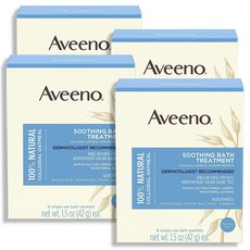 Aveeno 아비노 순한 건성피부용 오트밀 입욕제 8개입X4팩 총32회분 Soothing Bath Dry Eczema, 42g, 4개