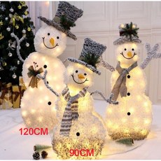 洋洋小品 LED聖誕雪人燈，大型鐵藝雪人裝飾燈，台灣現貨，聖誕櫥窗裝飾首選, 1個