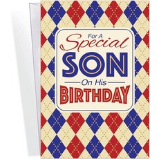 아들 생일 카드 - 미국에서 제작 - 완벽한 사이즈: 넉넉한 25.4cm x 19.7cm 디자인 #95589