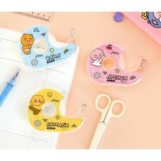 카카오프렌즈 세이치즈 투명 테이프 (라이언) / 투명테이프18mm 학용품 학생테이프 테이프커터 오피스테이프 스카치테이프, 1개, 라이언