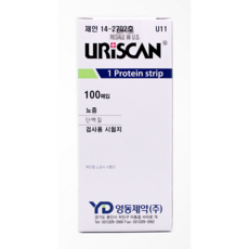 영동제약 소변검사스틱 단백질 포도당 2종검사 100매입 URiNSTICK 체외진단검사 의료기기, 1개
