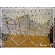 House傢飾復古洗白鍛鐵花架/花台限量款/新發售, 小