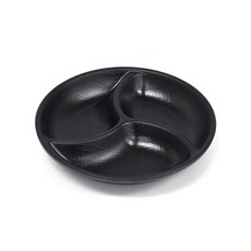 멜라민 매트 블랙 체크 원 3절 나눔접시 일식찬기 빈티지식기 일식종지, 원3절 체크 흑 DS-7778