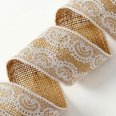 아트박스/위드마켓 [월데코] DIY 황마 레이스 롤 선물포장 리본만들기, 단품