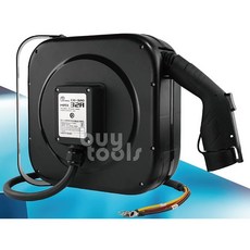 買工具 電動車充電線自動收線捲線器 7kW*32A*長5M 台灣製造, 1個, 進電端為裸線端子,出電端為歐規TYPE2