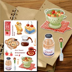 YJY몰 테마스티커 5장1셋트 감성 다꾸 꾸미기 앨범 빈티지 카페포장 빵집