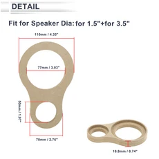 XAutohaux 스피커 스페이서 링 어댑터 듀얼 장착 브래킷 1 "1.2" 용 개, 01 for 1.5 inch 3.5inch