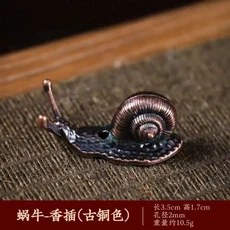 1 Pcs 거북이 모양 휴대용 향 향로 스틱 홀더 버너 스탠드 백단 찻집 홈 오피스 장식, Bronze Snail, 1개