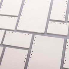 A5 A6다이어리 속지 노트 바인더 리필 유선 체크 무지 월간 주간 가계부 속지 90매, 1개