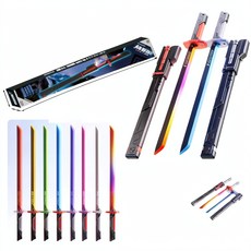 ADSA 光劍聲光玩具, 彩盒80cm熾焰紅 - 無噴霧款 火花特效 七彩流光燈 音效, 1個