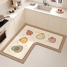 유판 규조토 주방 매트 빨아쓰는 발매트, C 과일