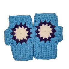 수제 아크릴 꽃 장갑 여성용 핑거리스 글쓰기 핸드 워머 선물 겨울 따뜻한 손 284776, 수제 아크릴 꽃 장갑, 여성용 핑거리스 글쓰기, 핸드