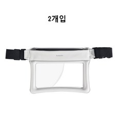 Toocki 대형 IPX8 핸드폰 방수팩 가방 힙색, 2개, 화이트