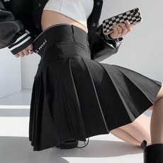 여성 투버튼 밴딩 플리츠 스커트 테니스 골프웨어 속바지 치마 주름스커트 치마바지