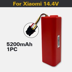 샤오미 로보락 S55 S60 S65 S50 S51 C10 E2 E3 E4 E5용 14.4V 진공청소기 교체용 리튬 배터리 충전식, [01] 5200mAh 1PC