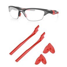 Firtox 오클리 하프 재킷 2.0 OO9144 / XL 선글라스용 교체용 이어삭스 및 노즈피스 고무 키트 블랙. 112521