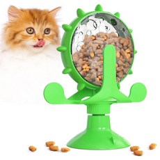 貓狗自動投食器滾輪玩具, TSQ綠色, 1個