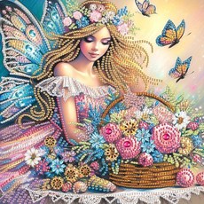 꽃 요정 특별한 모양 아트 키트 초보자용 페인팅 홈 벽장식 선물, 1개, 1. flower fairy