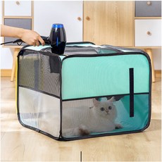 모가펫 접이식 펫드라이룸 강아지 고양이 드라이룸, 기본형 그린, 1개