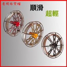 高速盤車輪超輕量化碳纖維溪流筏釣手撥輪：輕巧耐用，快速收線，多場景適用, 送螺桿+平衡桿,黑色直徑11.5厘米