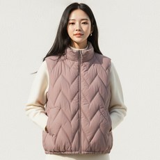 [시노코] 지그재그 웰론 경량 패딩 조끼 D23V402