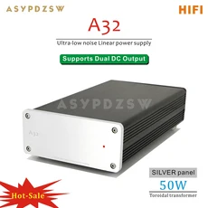 초저소음 선형 전원 공급 장치 A32 50VA HIFI DC 5V 9V 12V 15V 18V 19V 24V LPS, DC 15V-3.3A, SILVER panel AC 230V