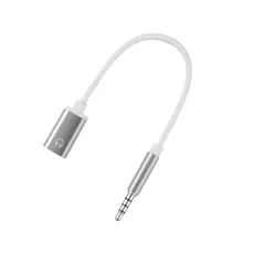 수-C 타입 암 헤드폰 Aux 케이블 변환기 라운드 어댑터 3.5mm 1 개, 03 Silver, 1개