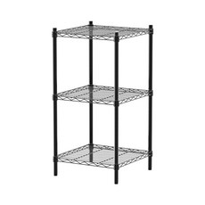 dayneeds 輕型 45x45x90公分 波浪架, 黑色, 3 Tiers