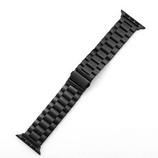 Apple Watch經典商務型三珠金屬錶帶 iwatch手錶 時尚造型 奢華 上班族