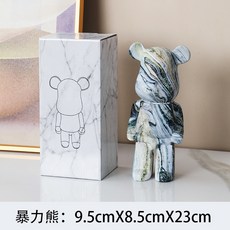 폭력적인 곰 장식품 창조적 인 재미있는 거실 TV 캐비닛 장식 어린이 돼지 저금통 트렌드 오피스 클럽 장식, 27cm, 녹색 잉크, 1개