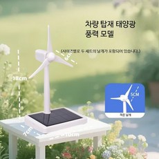 태양광 풍차 모형 아연 합금 전시 인테리어 소품 에너지, 차량용 태양광 풍력 부품, 1개