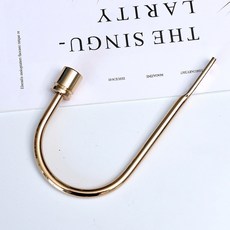 모던 심플 U자형 커튼 걸이 벽 걸이 벽 걸이 아연 합금 유럽식 커튼 프리 걸이 볼 결속 후크 액세서리, 골든 원, 1개