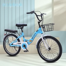 크로스 라이프 접이식 통합 페달 18 22 공주 인치 안전 자전거 20 스타일 편안한, 16 in s, Blue spoke wh l