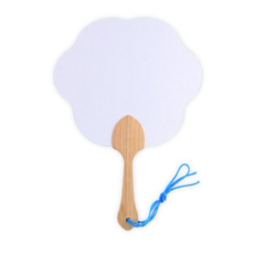 교육재료 미니 꽃 부채 그리기 무지 모양 만들기, 미니 꽃 부채-1개