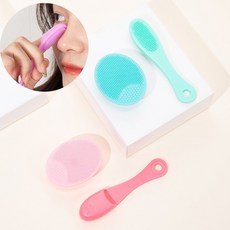 D.S mall간편한 코칫솔 코 모공 브러쉬 실리콘 손가락 브러쉬, 민트, 1개, 1개