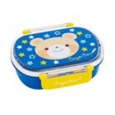 Skater 小熊印花橢圓形便當盒, 藍色, 1組