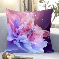 아름다운 꽃패턴 소파쿠션 양면 소파 쿠션 솜 포함 세탁가능 고탄력 트렌디 꽃스타일 수집가 추천 특별한 디자인 트렌디한 스타일, XKHD-18, 40 x 40CM (솜포함 양면쿠션)