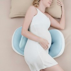 오셸 통기성 임산부 바디필로우 넓이조절, 블루