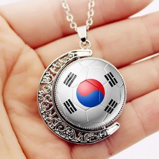 대한민국 태극기 목걸이 회전 펜던트 월드컵 기념품